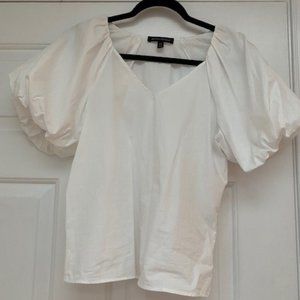 Banana Republic Poplin Short Puff Sleeve Shirt